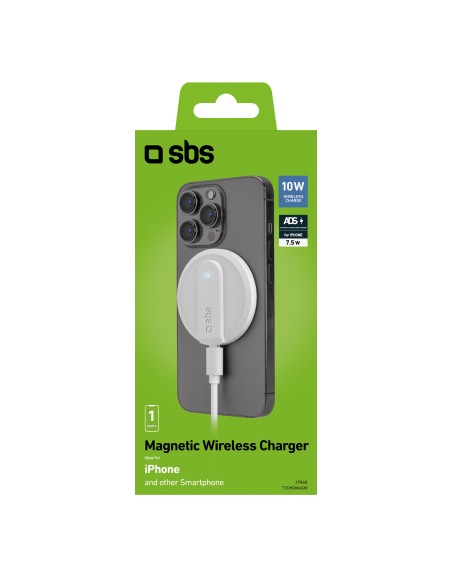 SBS TECHGMAGW ALIM.DA RETE WIRELESS 10W BIANCO