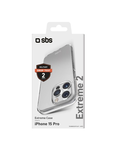 SBS TEUNBKEX2IP1561P IPHONE 15 PRO COVER EXTREME X2 TRASPARENTE