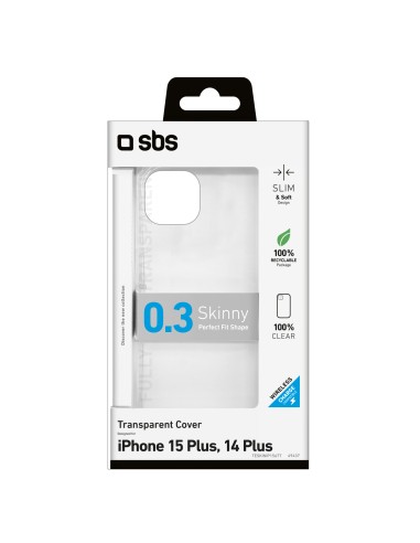 SBS TESKINIP1567T IPHONE 15 PLUS COVER SKINNY TRASPARENTE