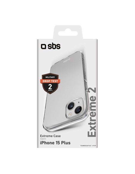 SBS TEUNBKEX2IP1567 IPHONE 15 PLUS COVER EXTREME X2 TRASPARENTE