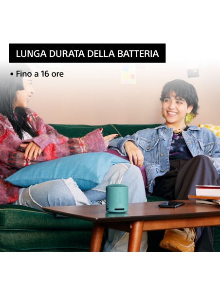 SONY SRSXB100L SPEAKER BLUETOOTH AZZURRO IP67 16 ORE AUTONOMIA