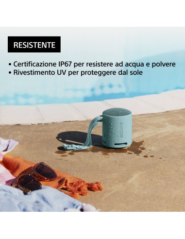 SONY SRSXB100L SPEAKER BLUETOOTH AZZURRO IP67 16 ORE AUTONOMIA