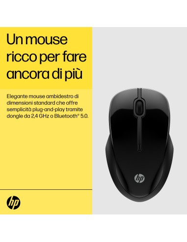 HP 250 MOUSE WIRELESS DUAL MODE NERO