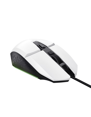 TRUST 25066 GXT 109W FELOX BIANCO ILLUMINATO 6400DPI GAMING MOUSE