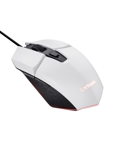 TRUST 25066 GXT 109W FELOX BIANCO ILLUMINATO 6400DPI GAMING MOUSE