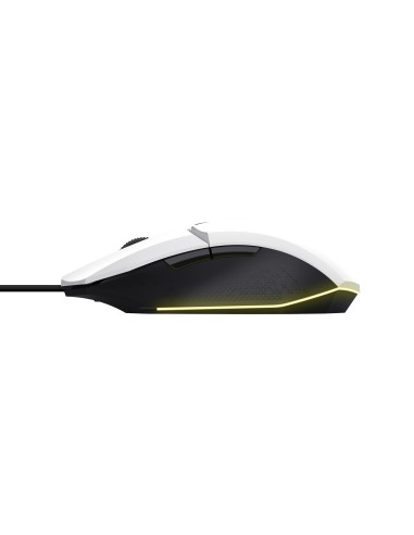 TRUST 25066 GXT 109W FELOX BIANCO ILLUMINATO 6400DPI GAMING MOUSE