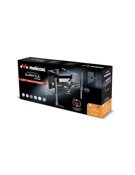 MELICONI SLIMSTYLE PLUS 600SDR STAFFA D.ROTATION 50"/82" 40KG