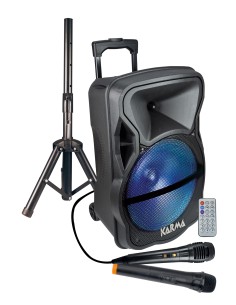 KARMA LX12 DIFFUSORE TROLLEY BT 600W 1 RADIOMIC+MIC.FILO+TREPPIEDE