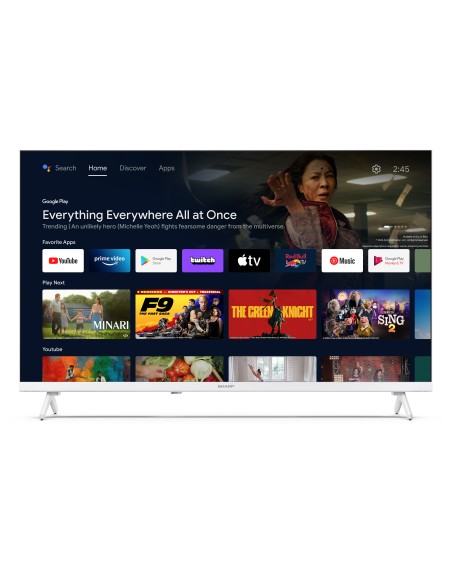 SHARP 32FH2EW TVC 32" HD ANDROID   FRAMELESS WHITE