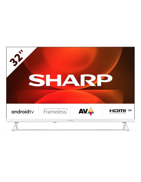SHARP 32FH2EW TVC 32" HD ANDROID   FRAMELESS WHITE