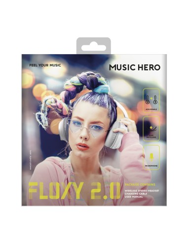 SBS MHHEADFLICKBTW CUFFIA WIRELESS CON MICROFONO BIANCO