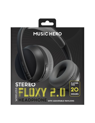 SBS MHHEADFLICKBTK CUFFIA WIRELESS CON MICROFONO NERO