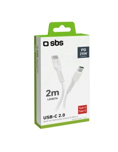 SBS TECABLETCC2MW CAVO USB-C/USB-C 2.0 2M BIANCO 2