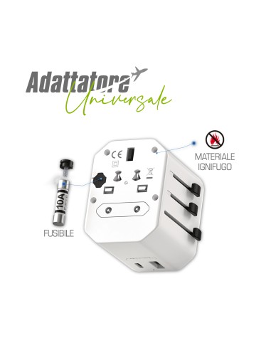 KARMA CC 9600USB ALIMENTATORE DA VIAGGIO 4 PRESE USB/USB-C