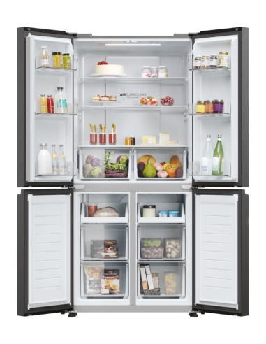 HAIER HCR3818ENPT FRIGO E 4PORTE NF 467LT BLACK INOX INV. H181 L83 P65
