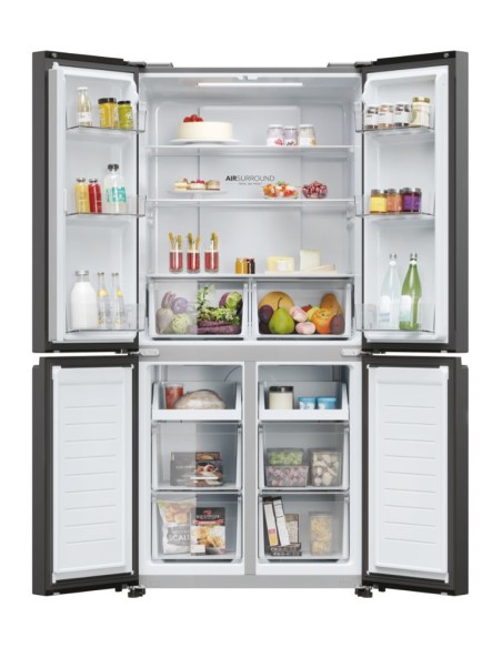 HAIER HCR3818ENPT FRIGO E 4PORTE NF 467LT BLACK INOX INV. H181 L83 P65