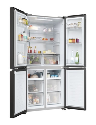 HAIER HCR3818ENPT FRIGO E 4PORTE NF 467LT BLACK INOX INV. H181 L83 P65