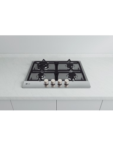 LG CBGZ2414S PIANO COTT. 60CM INOX 4F GAS GRIGLIE GHISA ACC. SOTTOMAN.