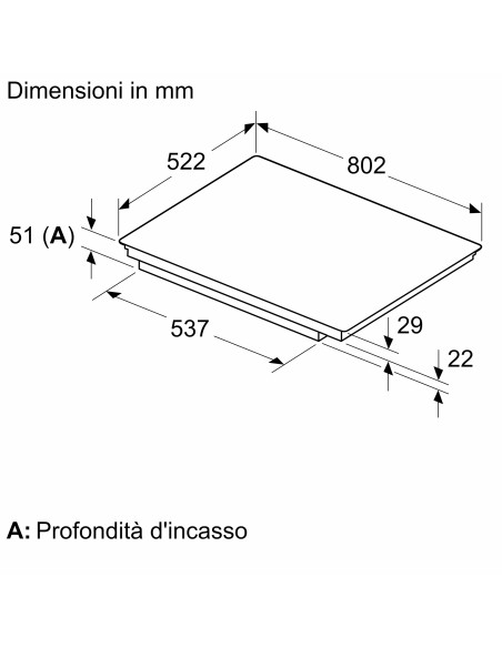 BOSCH PVS83KHC1Z PIANO COTTURA A INDUZIONE 80CM NERO 4F PERF.FRY PLUS