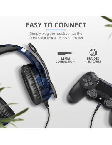 TRUST PS4 CUFFIA 23532 GXT 488 BLU CAMO FORZE LICENZA UFFICIALE