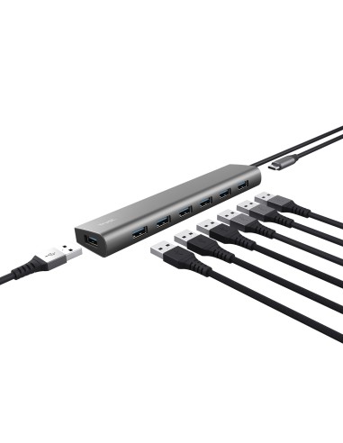 TRUST 24967 HALYX 7 PORT USB 3.2 ALLUMINIO