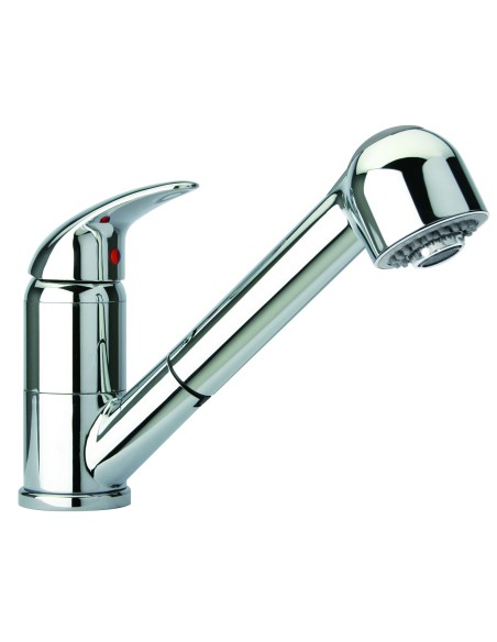GLEMGAS MIXDX MISC. LAVELLO  CON DOCCETTA ESTRAIBILE INOX