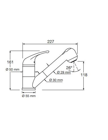 GLEMGAS MIXDS MISC. LAVELLO  CON DOCCETTA ESTRAIBILE SABBIA