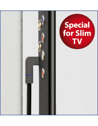 MELICONI ANT2M90 CAVO ANTENNA 2MT PLUG 90 M/F ADATTATORE M/M BIANCO