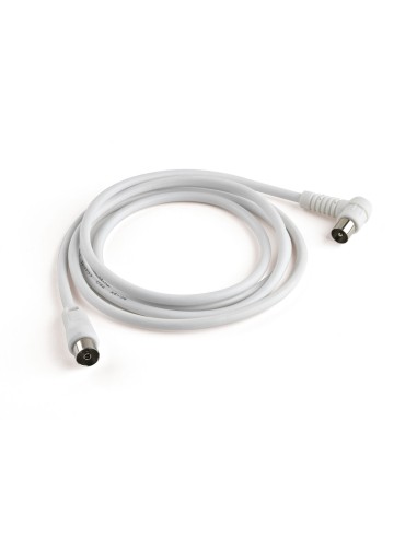 MELICONI ANT2M90 CAVO ANTENNA 2MT PLUG 90 M/F ADATTATORE M/M BIANCO