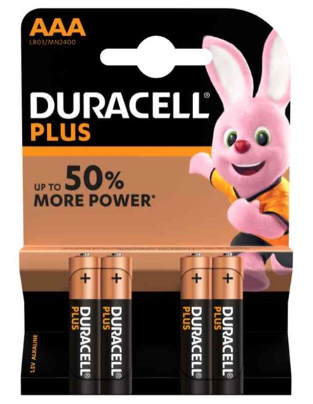DURACELL PLUS POWER AAA X4 MINISTILO PILE