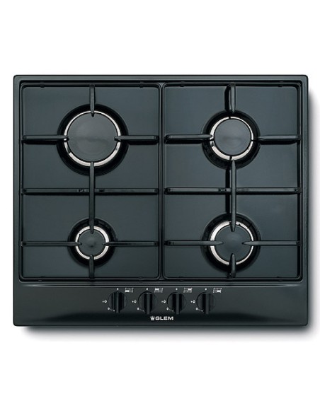 GLEMGAS GT64BK PIANO COTTURA 60CM NERO