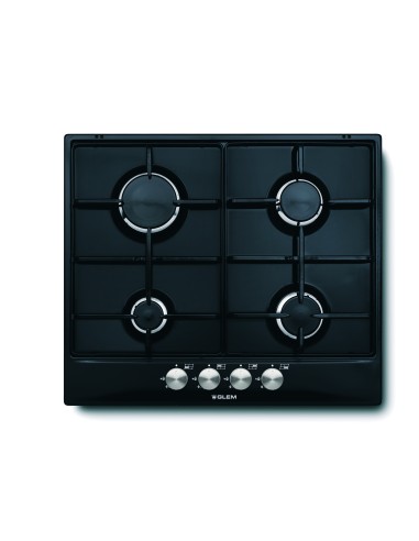 PIANI COTTURA A GAS: vendita online GLEMGAS GT64BK PIANO COTTURA 60CM NERO in offerta