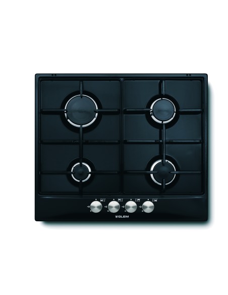 GLEMGAS GT64BK PIANO COTTURA 60CM NERO