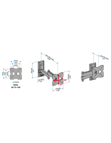 CME STAFFA EDR100 DOPPIO BRACCIO 14"/25" 17KG