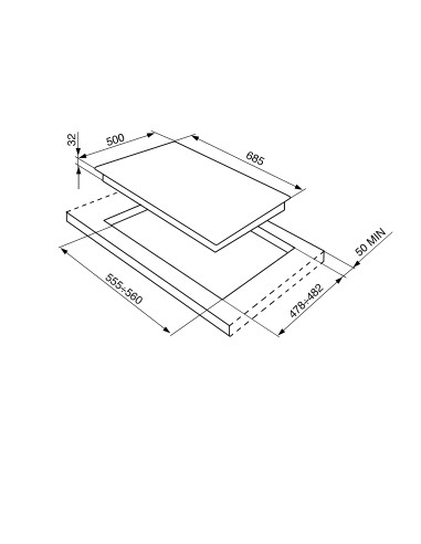 PIANI COTTURA A GAS: vendita online SMEG SRV576GH5 PIANO COTTURA 70CM 5F INOX GRIGLIE GHISA in offerta