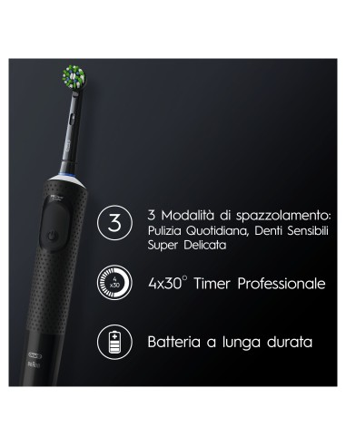 ORAL B POWER VITALITY PRO DUO BLACK& WHITE 2 RIMOTORI DI PLACCA