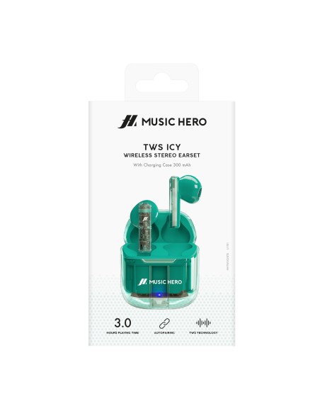 SBS MHTWSICYBTA AURICOLARI BT TWS TRASPARENTE/AZZURRO