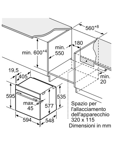 BOSCH HBG7721B1 FORNO A+ 60CM 71LT PIROLITICO 11FUNZ. HOTAIR 3D NERO