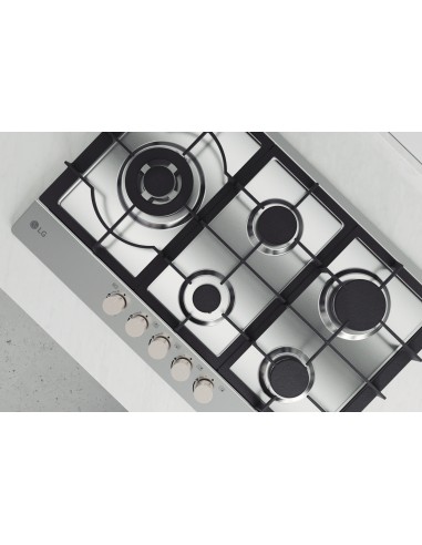 LG CBGZ3016S PIANO COTT. 75CM INOX 5F GAS GRIGLIE GHISA ACC. SOTTOMAN.