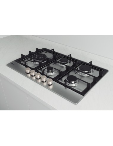 LG CBGZ3016S PIANO COTT. 75CM INOX 5F GAS GRIGLIE GHISA ACC. SOTTOMAN.