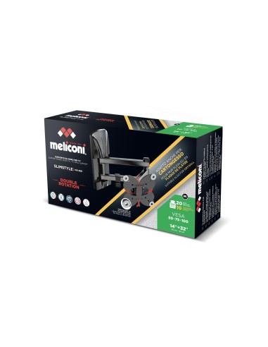 MELICONI SLIMSTYLE PLUS 100SDR CG STAFFA DOPPIO BRACCIO 14"/32"