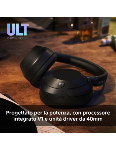 SONY WH-ULT900NB CUFFIA BT NERO ELIMINAZIONE RUMORE DR.40MM AUT.35 ORE