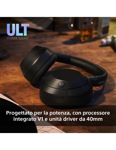 SONY WH-ULT900NB CUFFIA BT NERO ELIMINAZIONE RUMORE DR.40MM AUT.35 ORE
