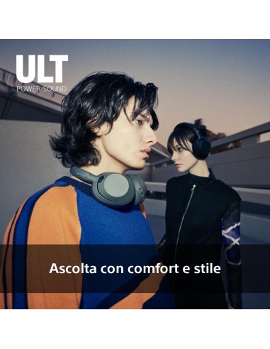 SONY WH-ULT900NB CUFFIA BT NERO ELIMINAZIONE RUMORE DR.40MM AUT.35 ORE