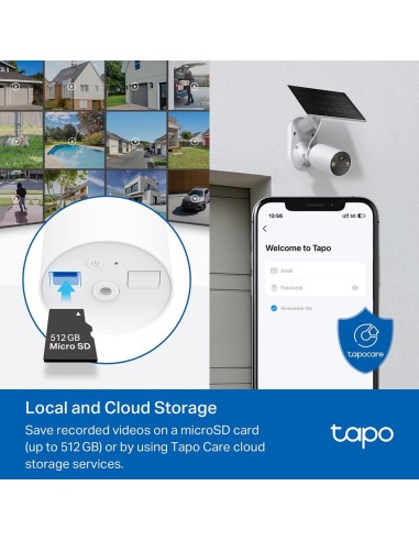 TPLINK TAPO TC82KIT IP CAM WIFI 2K + PANNELLO SOLARE A BATT/EST IP65