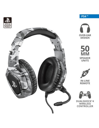 TRUST PS4 CUFFIA 23531 GXT 488 GRIGIO CAMO FORZE LICENZA UFFICIALE