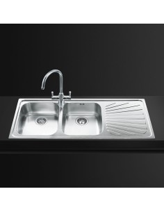SMEG SP116D LAVELLO 116CM. 2V+GOCC. DX 2