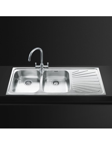 SMEG SP116D LAVELLO 116CM. 2V+GOCC. DX