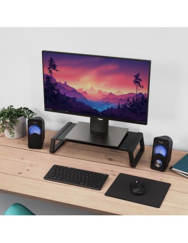 TRUST 25271 MONTA NERO SUPPORTO PER MONITOR IN VETRO TEMPERATO