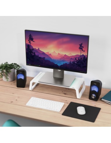 TRUST 25351 MONTA BIANCO SUPPORTO PER MONITOR IN VETRO TEMPERATO